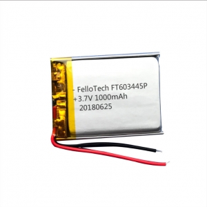 3.7v 1000mah batteries li-polymère ft603445p