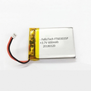 3.7v 600mah batteries li-polymère ft603035p