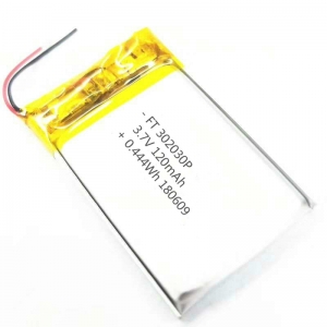 Batterie ft302030p de lithium de 3.7m 120mah wearbale au lithium polyme