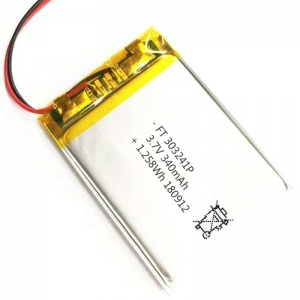 Batterie li-polymère de verrouillage numérique 340mah 3.7v ft303241p
