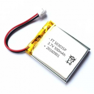 Batterie 503035 de polymère de lithium-ion de basse température de 3.7v 500mah pour des lumières