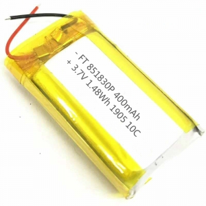 851830 3.7v 400mah batteries au lithium polymère shenzhen kc batterie au polymère
