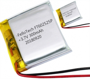 Batterie ft602525p de li-polymère de serrure numérique de 300mah 3.7v