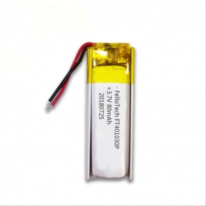 Batterie ft401030p de polymère de 3,7v 80mah lihtium