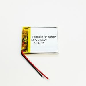 3.7v 380mah batteries li-polymère ft403035p