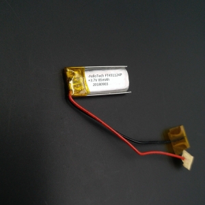 batterie ultra mince de lipo de 3.7v 150mah avec ft501235p