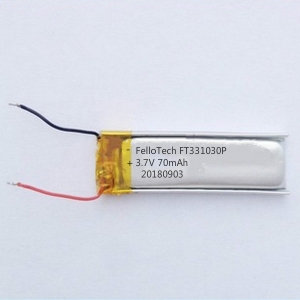 Batterie ft331030p de lithium de 3.7m 70mah Wearbale au lithium polyme
