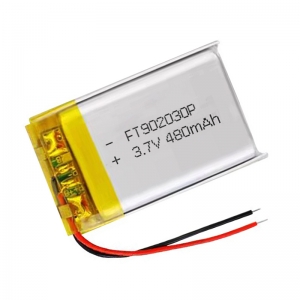Ft902030p de batterie de lithium-polymère de 3.7v 480mah avec le certificat d'UL