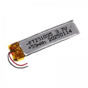 Batterie ft251035p de lithium polyme de 3.7v 55mah wearbale