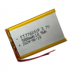 3.7v 5000mah batteries li-polymère ft776091p