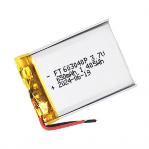 batterie lithium polymère ft603040p 3.7v 650mah avec certificat