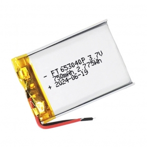 3.7v 750mah batteries li-polymère ft653040ph