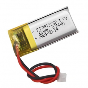 3.7v 65mah batteries pour lipo écouteurs bluetooth ft381223p