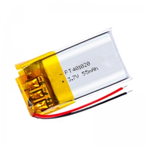 vente chaude 3.7 v petite batterie lipo oem ft401020p 55 mah