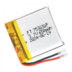 vente chaude 3.7 v petite batterie lipo oem 753030 650 mah